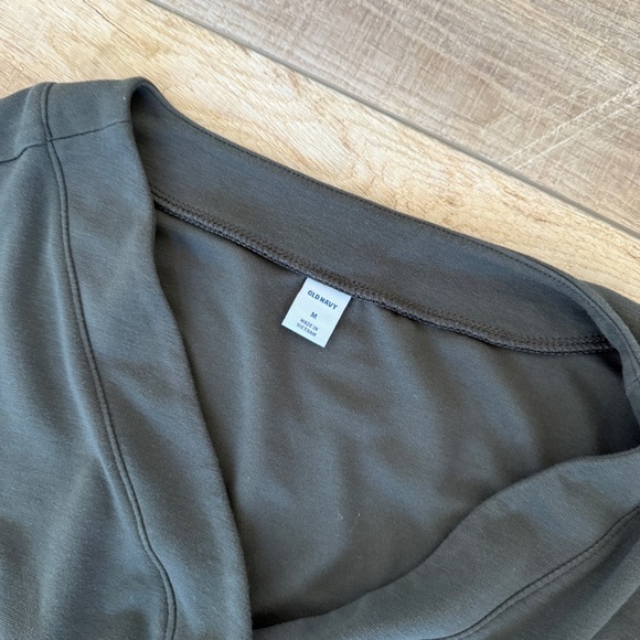 Old Navy Forest Dark Green Button Dress - Picture 2 of 5